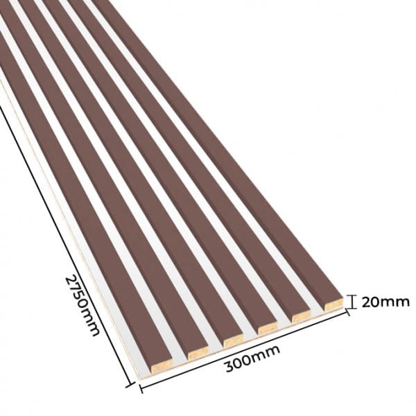 Lamele na białej płycie HDF Lameo Pudrowy róż LAMEO_HB123