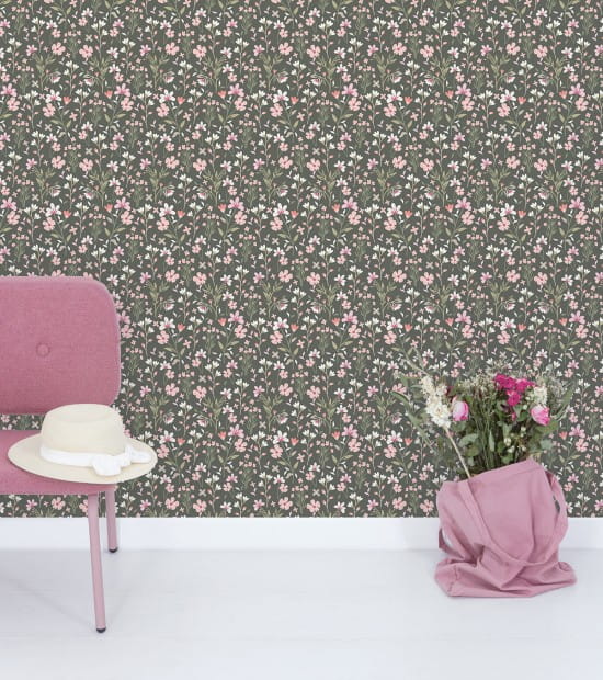 Lilipinso H0724 Magenta - tapeta w letnie kwiaty