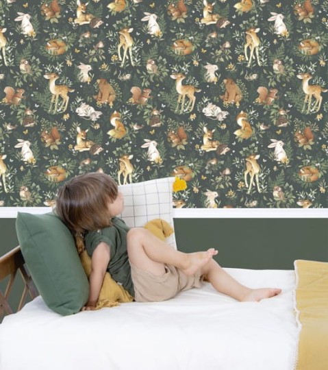 Lilipinso H0644 Forest - tapeta leśne zwierzęta