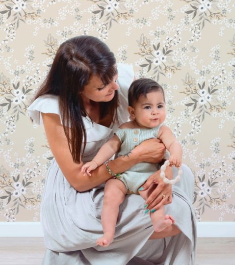 Lilipinso H0689 Braylynn - tapeta w kwiatowe konstelacje