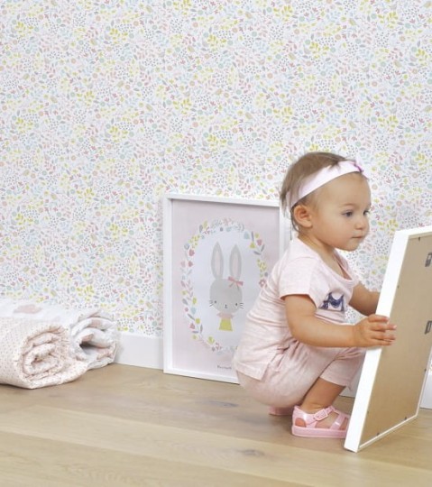 Lilipinso H0405 Sweet Bunnies - tapeta w kwiaty i ptaki