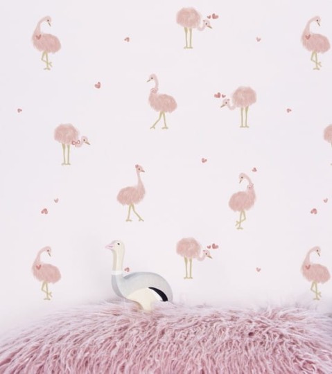 Lilipinso H0599 Hello Lovely - tapeta w strusie