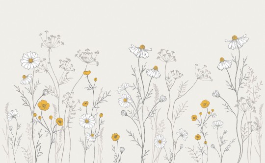 Lilipinso H0579 Chamomile - mural kwiaty rumianku
