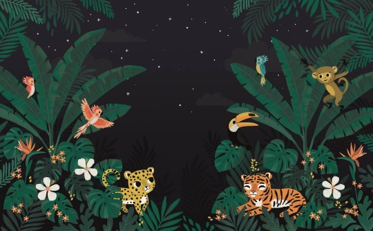 Lilipinso H0627 Jungle Night - mural dżungla