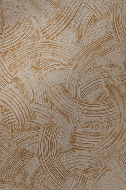 Arte 60102 Metal X Patina Impasto Shiny Taupe - tapeta o wzorze grubych pociągnięć pędzla z farbą
