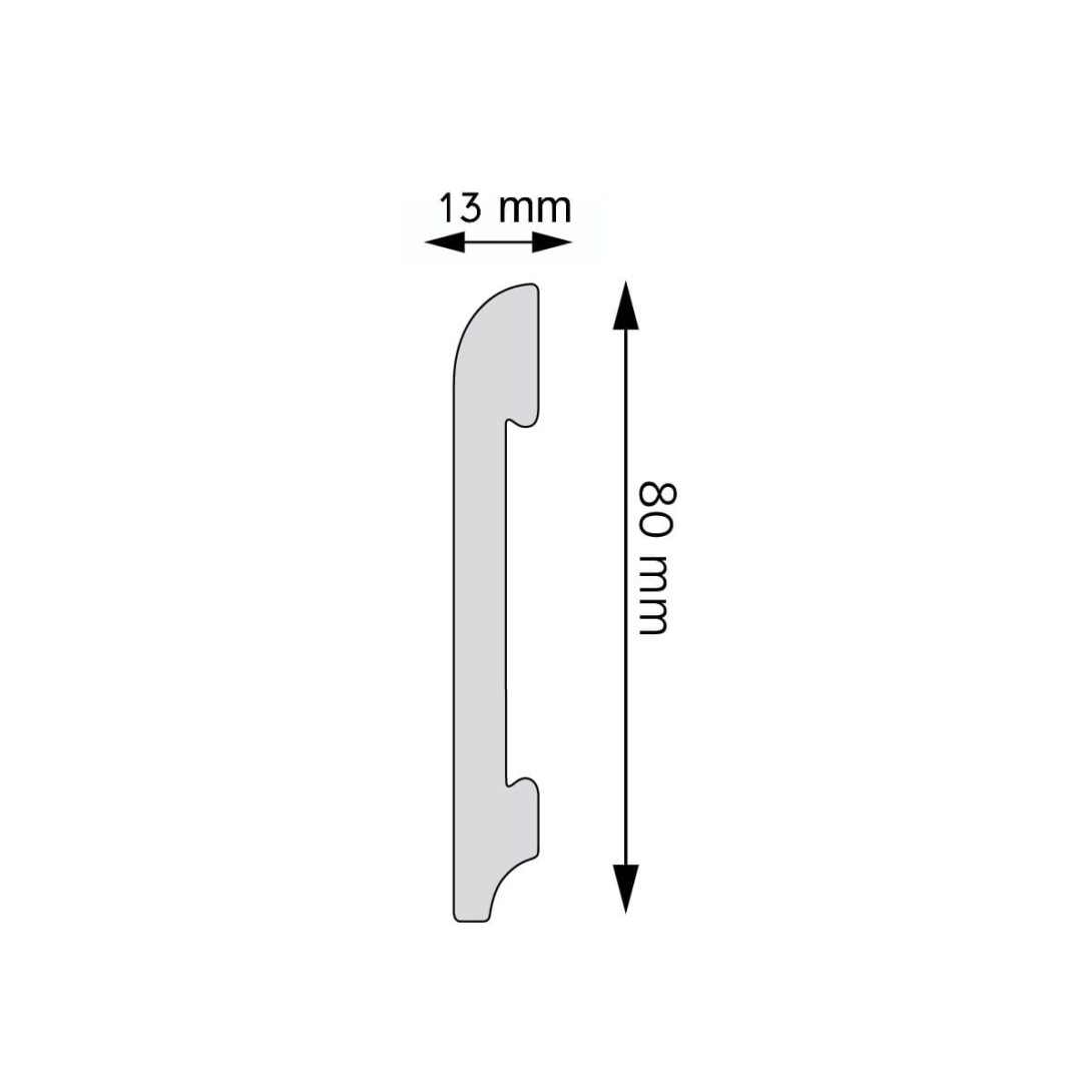 Listwa podłogowa Creativa LPC-11M Srebrna RAL9006