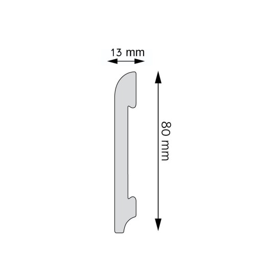 Listwa podłogowa Creativa LPC-11M Srebrna RAL9006
