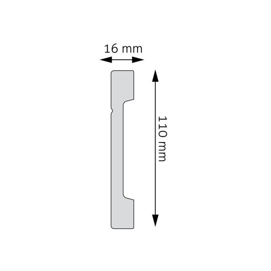 Listwa podłogowa Creativa LPC-20M Srebrna RAL9006