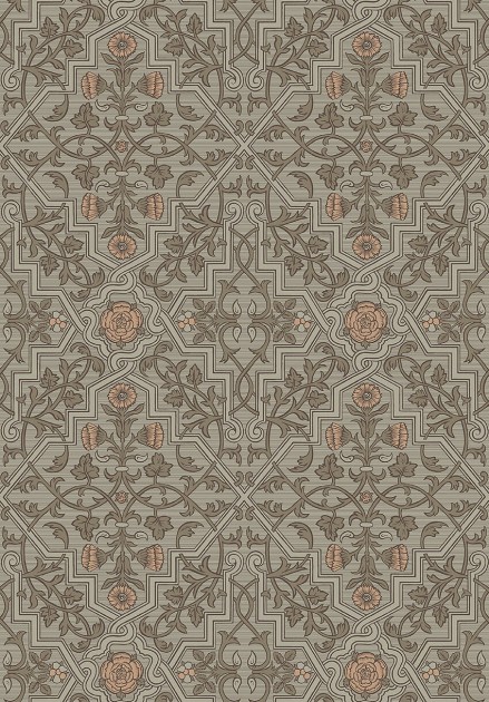 Boras Tapeter 4590 Anno Rosenvinge - tapeta w kwiaty w renesansowym stylu