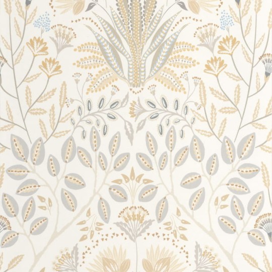Casadeco 89299003 Derby Lords Naturel - tapeta kwiaty w kształcie herbu