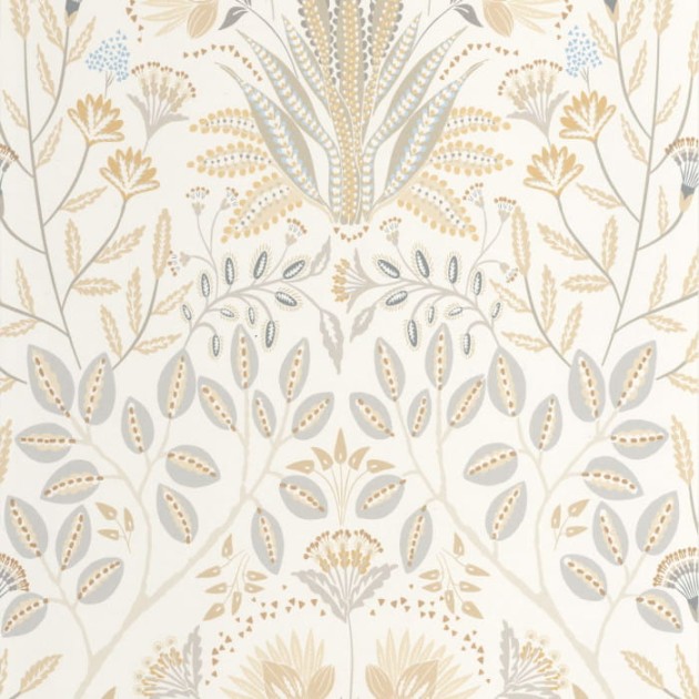 Casadeco 89299003 Derby Lords Naturel - tapeta kwiaty w kształcie herbu