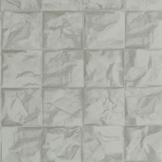 Casadeco 89649229 Papercraft Papier Froisse Ciel - tapeta o wzorze kwadratów z pogniecionego papieru