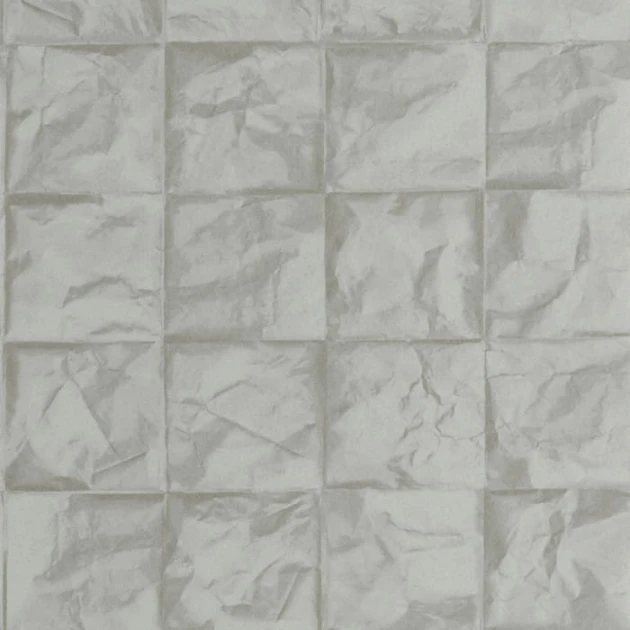 Casadeco 89649229 Papercraft Papier Froisse Ciel - tapeta o wzorze kwadratów z pogniecionego papieru