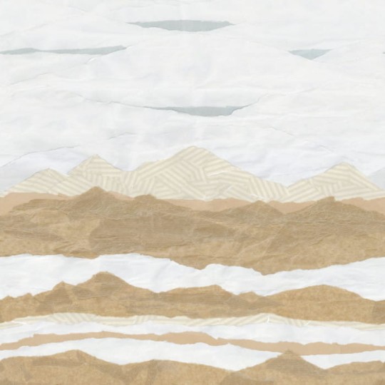 Casadeco 89661303 Papercraft Dune De Papier Naturel_M - mural kolaż