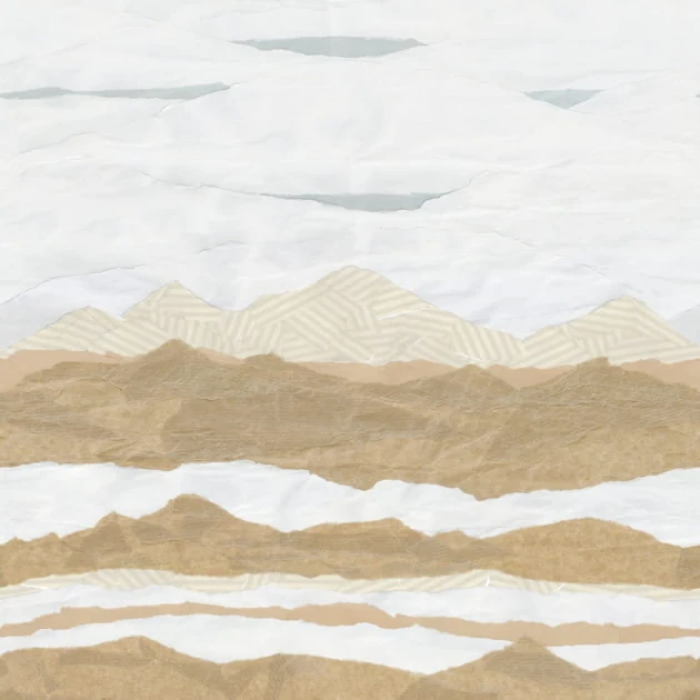 Casadeco 89661305 Papercraft Dune De Papier Naturel_S - mural kolaż