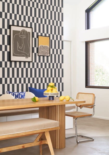 Casadeco 89342121 Milano Sixties Diner - tapeta z motywem kratki
