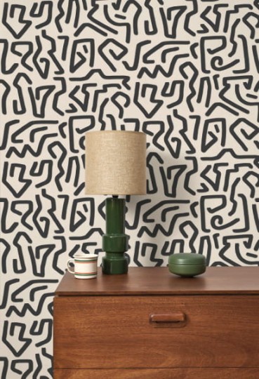 Casadeco 89351313 Milano Sixties Symbol - tapeta z motywem symboli