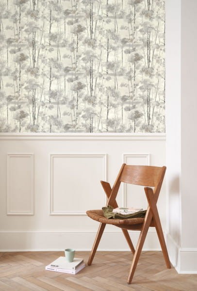 Casadeco 89549569 Riverside 4 Skandinavia - tapeta z motywem drzew
