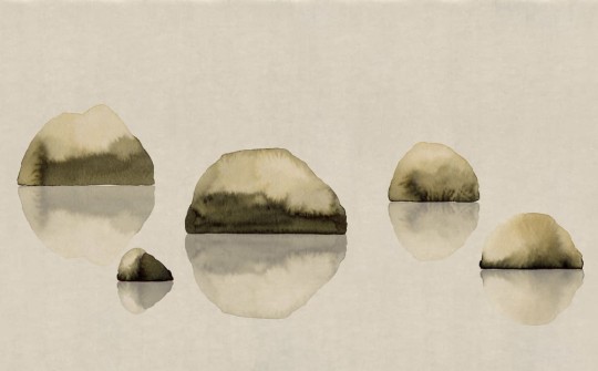 Sandberg S10351 Mons Klint Spegel Olive Green - mural o wzorze lustra wody