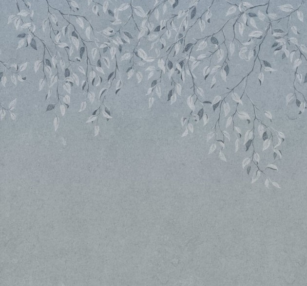 Sandberg S10356 Mons Klint Liselund Misty Blue - mural gałęzie buku