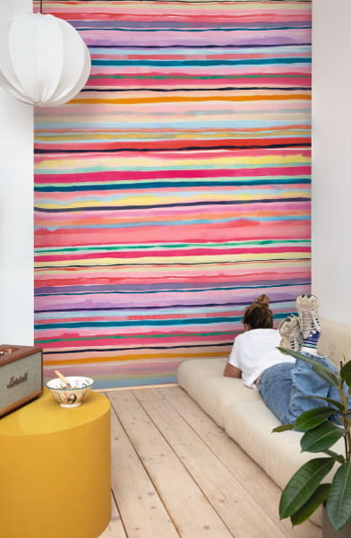 Caselio 104884404 Pimp My Wall Coloring Draw L - mural kolorowe pasy