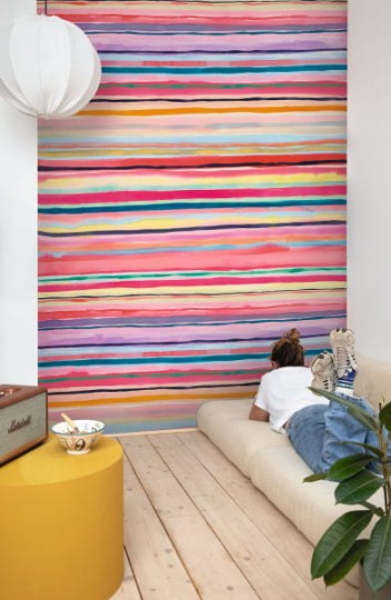 Caselio 104884404 Pimp My Wall Coloring Draw L - mural kolorowe pasy