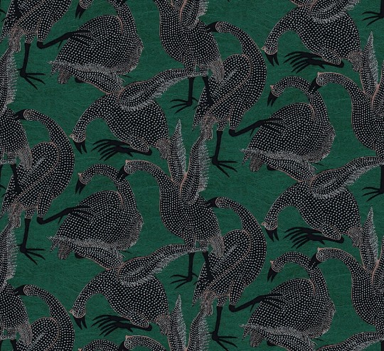 Khroma TER101 Terra Guinea Emerald - tapeta z motywem perliczek