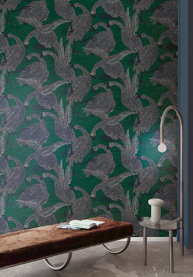 Khroma TER103 Terra Guinea Clay - tapeta z motywem perliczek