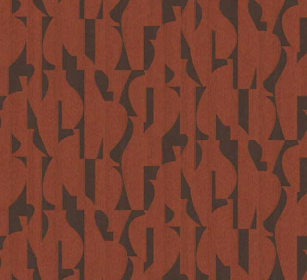 Khroma TER302 Terra Tasos Sienna - tapeta z motywem geometrycznych kształtów