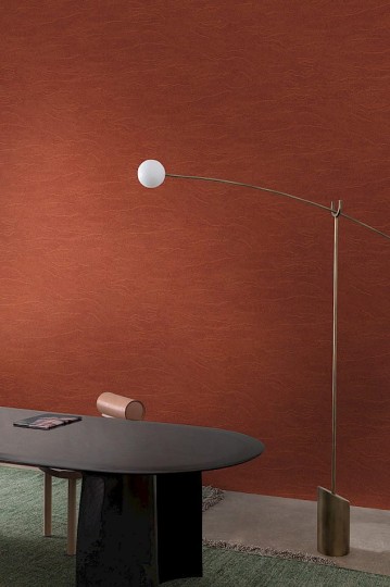 Khroma TER004 Terra Miri Sienna - tapeta z motywem tkaniny strukturalnej