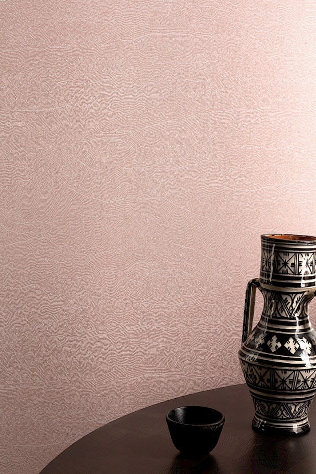 Khroma TER004 Terra Miri Sienna - tapeta z motywem tkaniny strukturalnej