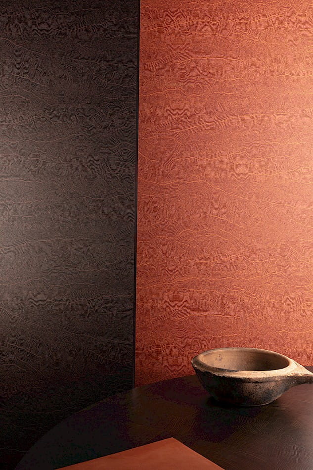 Khroma TER007 Terra Miri Clay - tapeta z motywem tkaniny strukturalnej