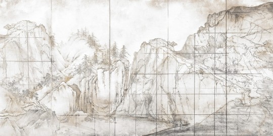 Dekorami Shangri-La 3 - mural górska przełęcz