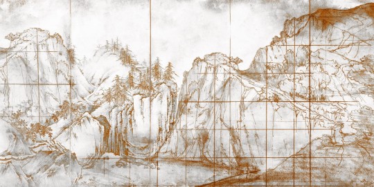 Dekorami Shangri-La 4 - mural górska przełęcz