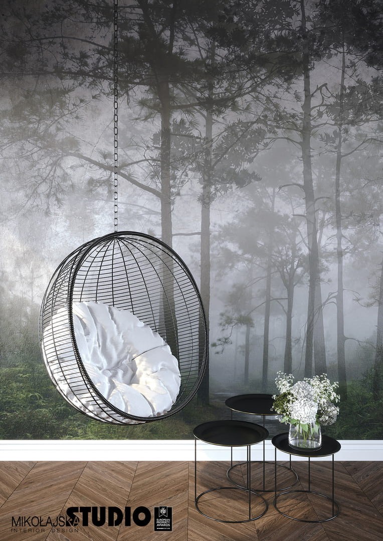 Dekorami Misty Forrest blue - mural las