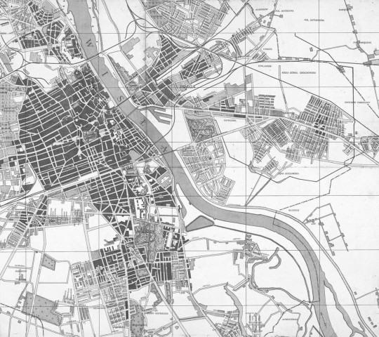 Dekorami Retro Wa-wa - mural z mapą Warszawy