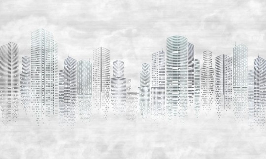 Dekorami Skyline 1 - mural wieżowce
