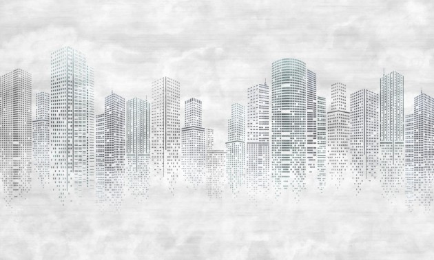 Dekorami Skyline 1 - mural wieżowce