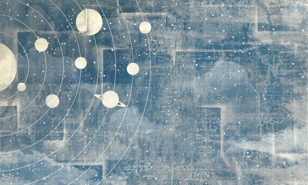 Dekorami Space Planet 2N - mural układ planet