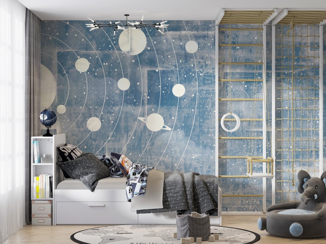 Dekorami Space Planet 3N - mural układ planet