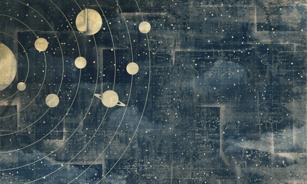 Dekorami Space Planet 4N - mural układ planet