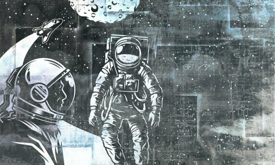 Dekorami Space Travel 1N - mural kosmonauta