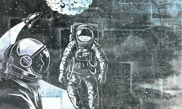 Dekorami Space Travel 1N - mural kosmonauta