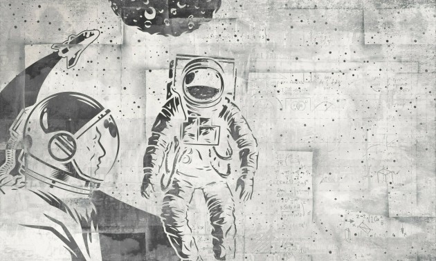 Dekorami Space Travel 3N - mural kosmonauta
