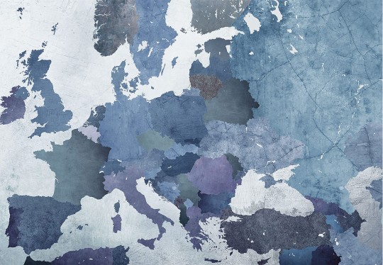 Dekorami Visit Europe D - mural z mapą