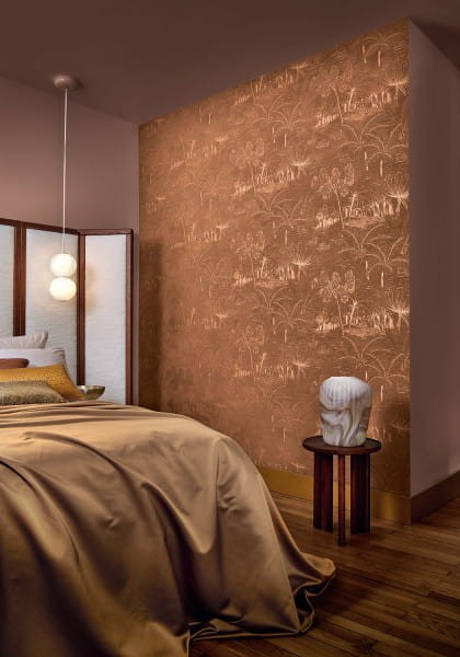 Casamance 76141222 Bord Du Nil Baharia - tapeta z motywem dżungli i osady