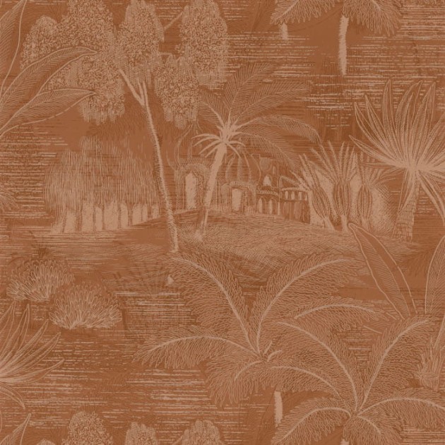Casamance 76140916 Bord Du Nil Baharia - tapeta z motywem dżungli i osady