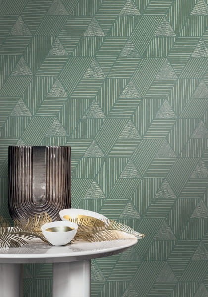 Casamance 76172242 Bord Du Nil Meroe - tapeta z motywem geometrycznych linii i kształtów