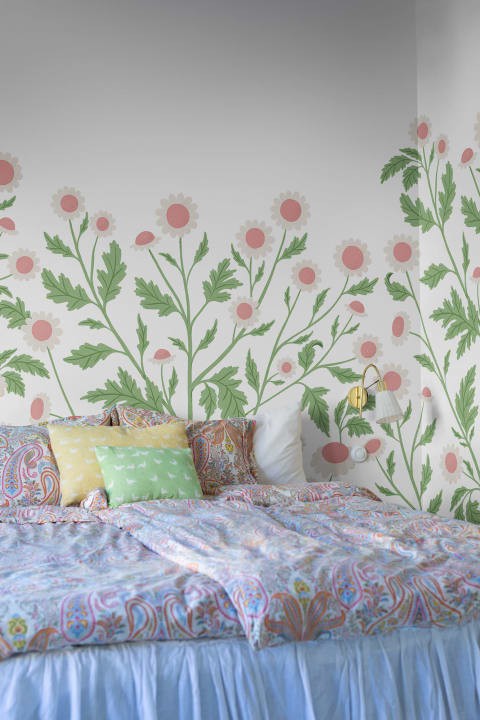 Rebel Walls R19583 Cottage Cool Chamomile Spring - mural z motywem kwiatów
