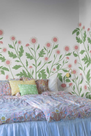 Rebel Walls R19583 Cottage Cool Chamomile Spring - mural z motywem kwiatów
